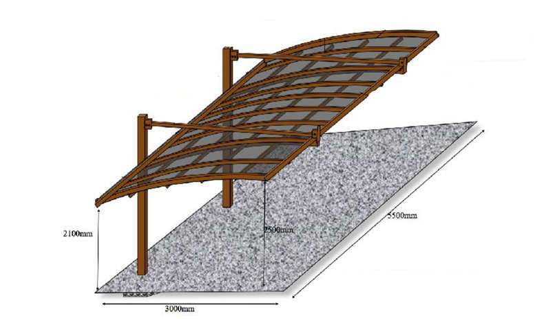 車棚廠家告訴你：一個標準汽車車棚尺寸是多少
