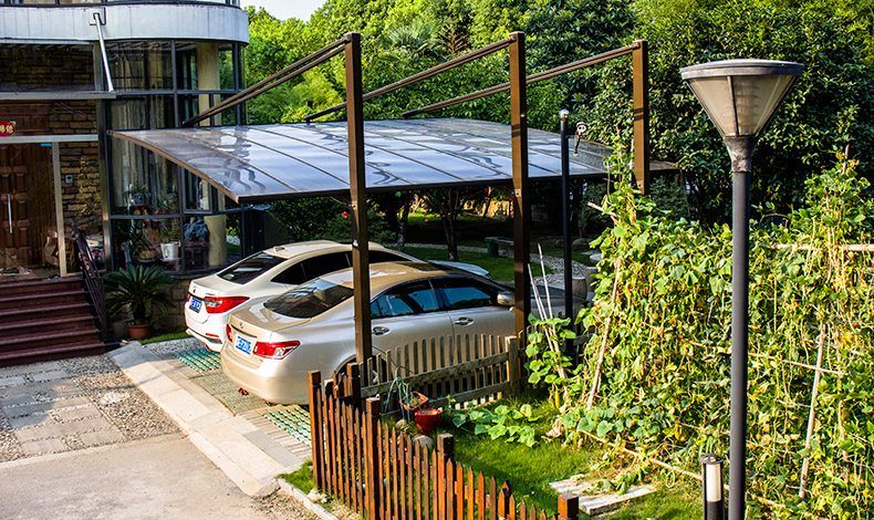 高像素停車(chē)棚圖片案例欣賞丨停車(chē)棚制作找至尊卡爾